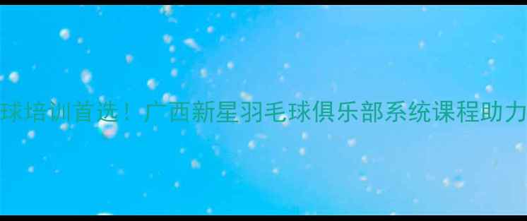 图片 南宁青秀区羽毛球培训首选！广西新星羽毛球俱乐部系统课程助力青少年成长指南
