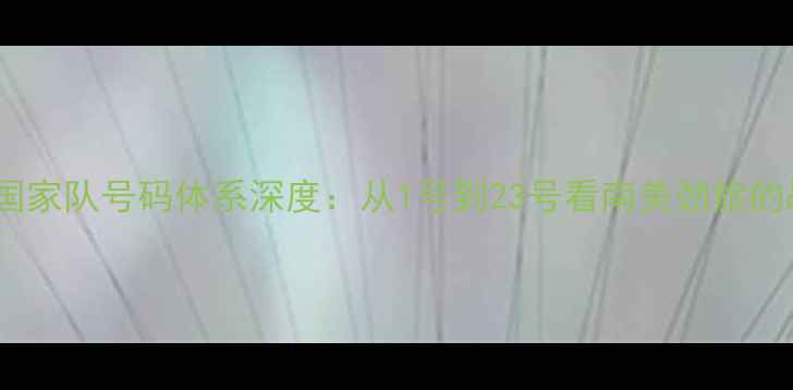 图片 厄瓜多尔国家队号码体系深度：从1号到23号看南美劲旅的战术密码2