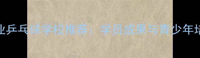 图片 厦门专业乒乓球学校推荐：学员成果与青少年培养指南