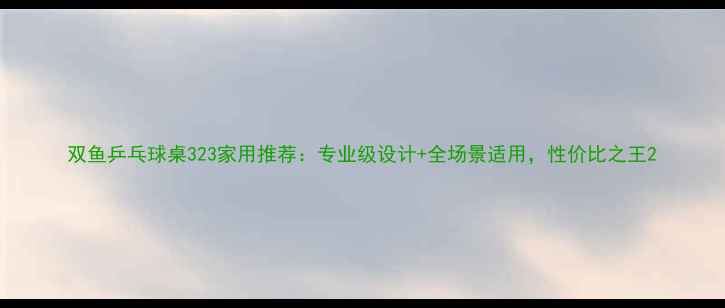 图片 双鱼乒乓球桌323家用推荐：专业级设计+全场景适用，性价比之王2