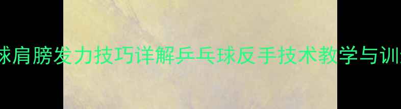 图片 反手发球肩膀发力技巧详解乒乓球反手技术教学与训练指南1