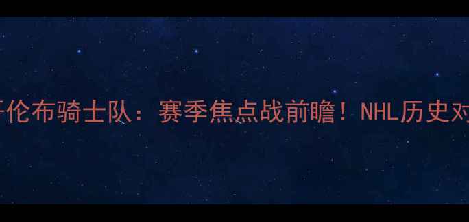 图片 哥伦布蓝衣队vs哥伦布骑士队：赛季焦点战前瞻！NHL历史对决背后的冷知识1
