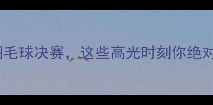 图片 回看泰国羽毛球决赛，这些高光时刻你绝对没看过！1