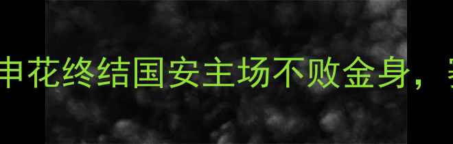 图片 国安vs申花0-1告负！申花终结国安主场不败金身，赛季争冠格局再添变数