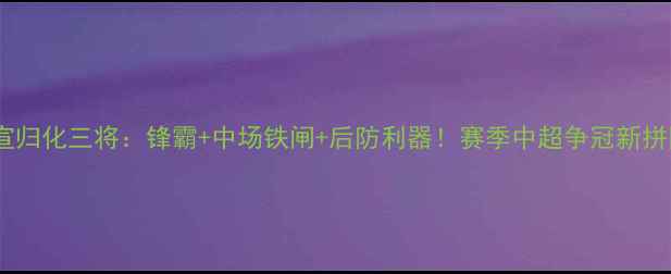图片 国安官宣归化三将：锋霸+中场铁闸+后防利器！赛季中超争冠新拼图曝光1