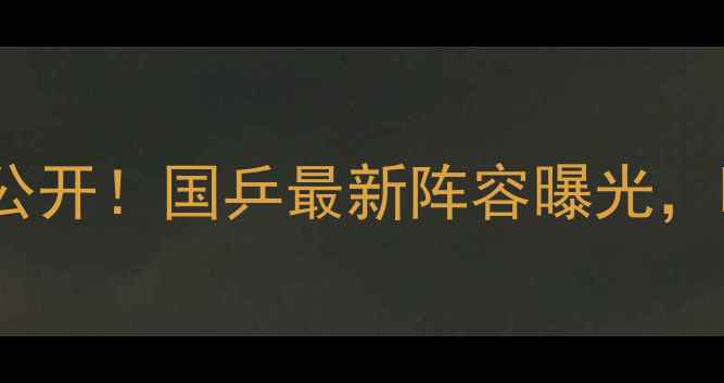图片 国家乒乓球队名单大公开！国乒最新阵容曝光，哪些新秀值得关注？1