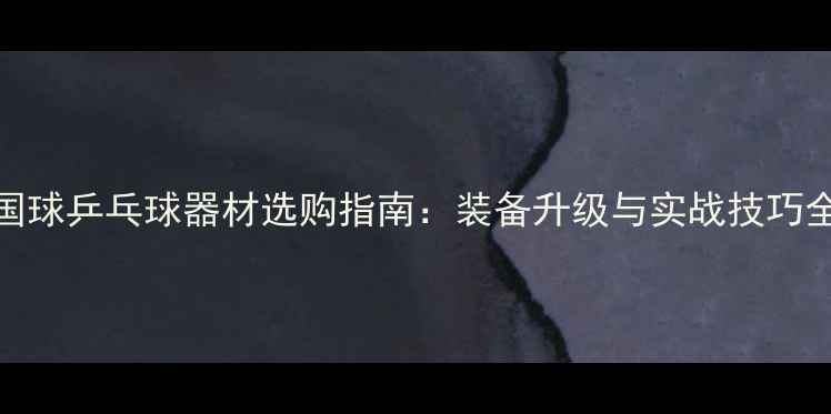图片 国球乒乓球器材选购指南：装备升级与实战技巧全