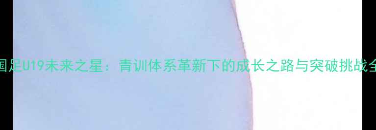 图片 国足U19未来之星：青训体系革新下的成长之路与突破挑战全