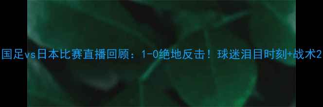 图片 国足vs日本比赛直播回顾：1-0绝地反击！球迷泪目时刻+战术2