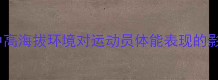 图片 国际排球赛事中高海拔环境对运动员体能表现的影响与应对策略2