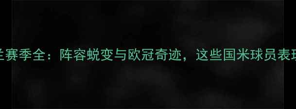 图片 国际米兰赛季全：阵容蜕变与欧冠奇迹，这些国米球员表现惊艳！