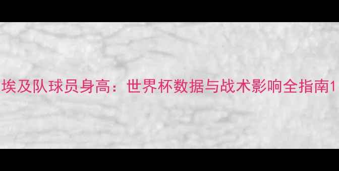 图片 埃及队球员身高：世界杯数据与战术影响全指南1