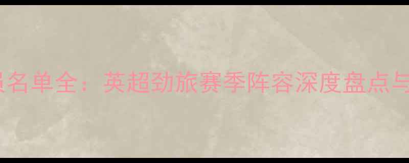 图片 埃弗顿球员名单全：英超劲旅赛季阵容深度盘点与关键数据1