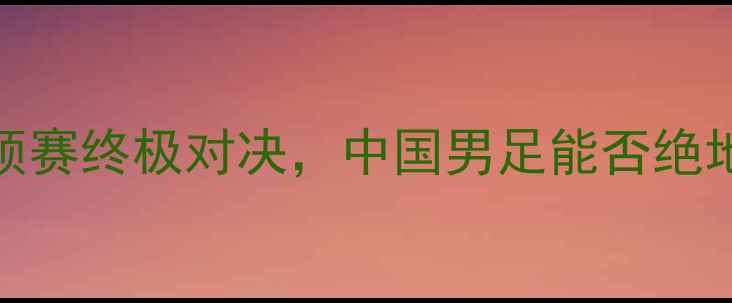 图片 塞尔维亚VS中国：直击世预赛终极对决，中国男足能否绝地反击？深度两国足球博弈