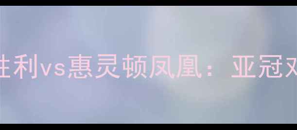 图片 墨尔本胜利vs惠灵顿凤凰：亚冠对决看点