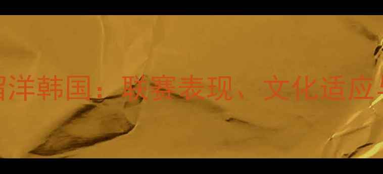 图片 墨西哥球员留洋韩国：联赛表现、文化适应与发展前景全