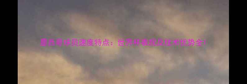 图片 墨西哥球员速度特点：世界杯表现及技术优势全1