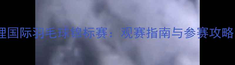 图片 大理国际羽毛球锦标赛：观赛指南与参赛攻略全2