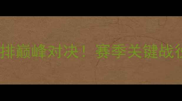 图片 天津女排vs河北女排巅峰对决！赛季关键战役战术与看点前瞻1