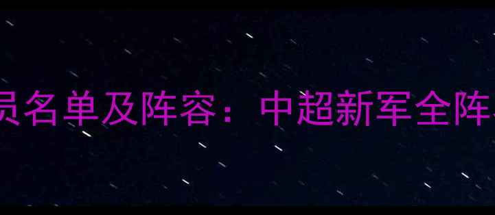 图片 天津立飞足球队赛季球员名单及阵容：中超新军全阵容盘点与战术布局分析1