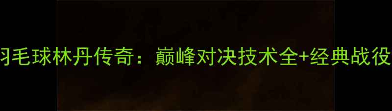 图片 奥运羽毛球林丹传奇：巅峰对决技术全+经典战役回顾2