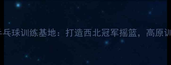 图片 宁夏乒乓球训练基地：打造西北冠军摇篮，高原训练法2
