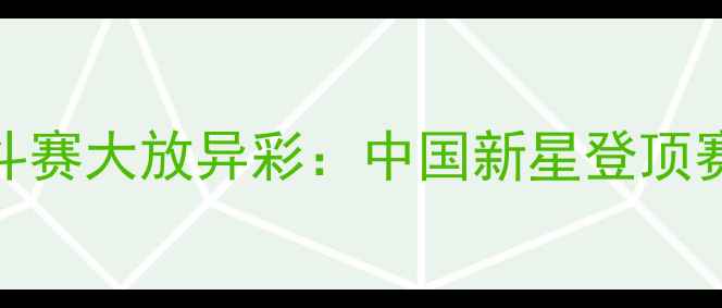 图片 宋佳妍国际格斗赛大放异彩：中国新星登顶赛场背后的秘密