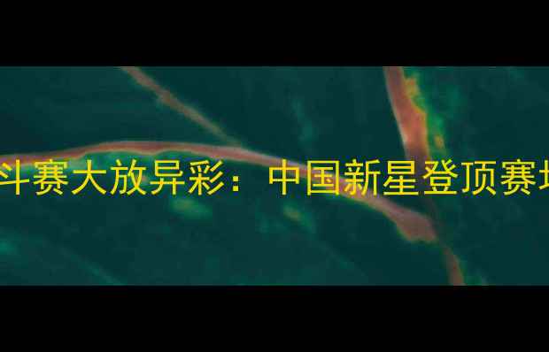 图片 宋佳妍国际格斗赛大放异彩：中国新星登顶赛场背后的秘密1