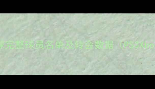 图片 实况足球完整球员名单及转会数据（PS3Xbox360）2
