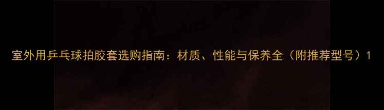 图片 室外用乒乓球拍胶套选购指南：材质、性能与保养全（附推荐型号）1