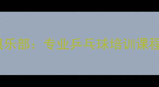 图片 小健将乒乓球俱乐部：专业乒乓球培训课程与赛事活动全1