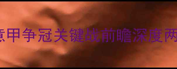 图片 尤文图斯vs佛罗伦萨：意甲争冠关键战前瞻深度两队攻防博弈与争冠前景2