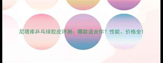 图片 尼塔库乒乓球胶皮评测：哪款适合你？性能、价格全1