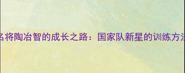 图片 山东羽毛球名将陶冶智的成长之路：国家队新星的训练方法与成功秘诀