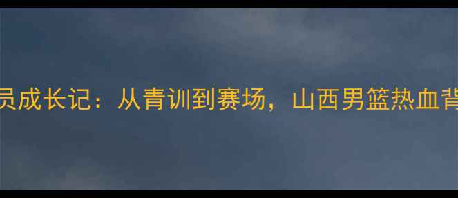 图片 山西CBA球员成长记：从青训到赛场，山西男篮热血背后的故事2