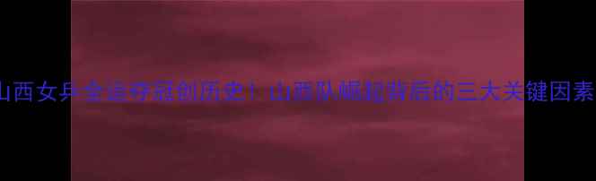 图片 山西女乒全运夺冠创历史！山西队崛起背后的三大关键因素2