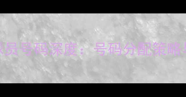 图片 巴塞罗那球员号码深度：号码分配策略与历史传承