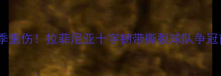 图片 巴萨核心球员赛季重伤！拉菲尼亚十字韧带撕裂球队争冠前景受严峻考验2