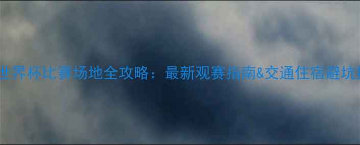 图片 巴西世界杯比赛场地全攻略：最新观赛指南&交通住宿避坑指南1