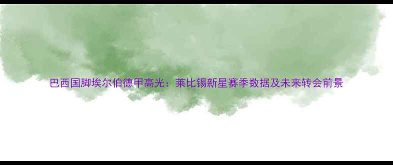 图片 巴西国脚埃尔伯德甲高光：莱比锡新星赛季数据及未来转会前景