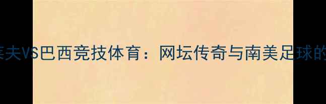 图片 帕梅拉·莱夫VS巴西竞技体育：网坛传奇与南美足球的巅峰对决1