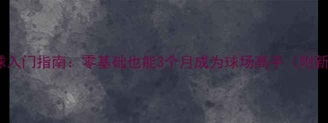 图片 常建军乒乓球协会乒乓球入门指南：零基础也能3个月成为球场高手（附新手必看装备+训练计划）