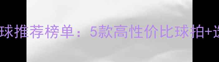 图片 平价耐打羽毛球推荐榜单：5款高性价比球拍+选购避坑指南2