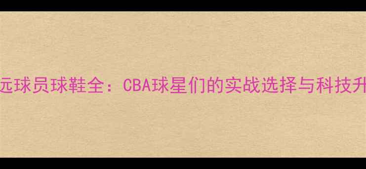 图片 广东宏远球员球鞋全：CBA球星们的实战选择与科技升级趋势