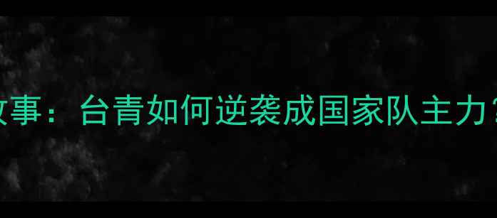 图片 广州队台胞球员热血故事：台青如何逆袭成国家队主力？台胞球员成长全记录