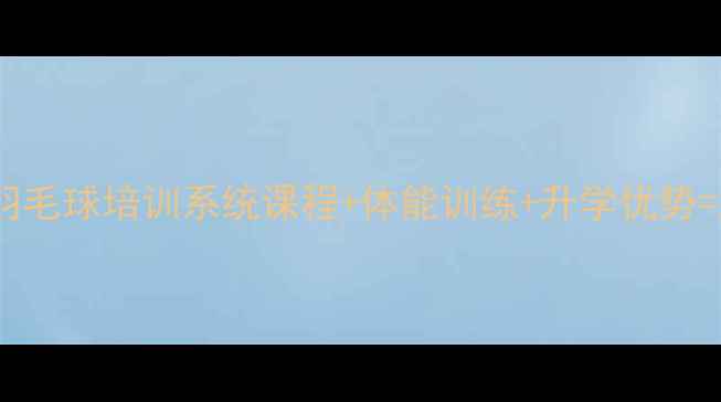图片 广州青少年羽毛球培训系统课程+体能训练+升学优势=成长加速器1