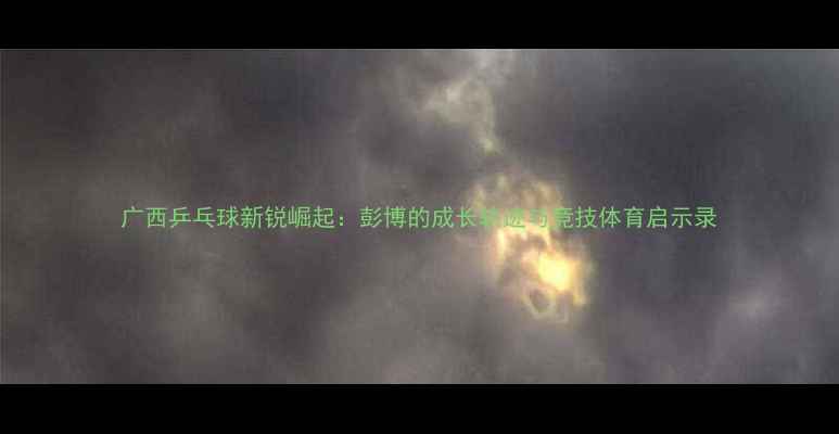 图片 广西乒乓球新锐崛起：彭博的成长轨迹与竞技体育启示录