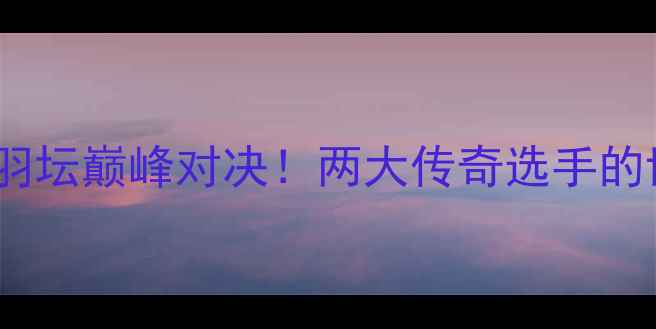 图片 张宁vs徐长龙：羽坛巅峰对决！两大传奇选手的世纪之战全记录1
