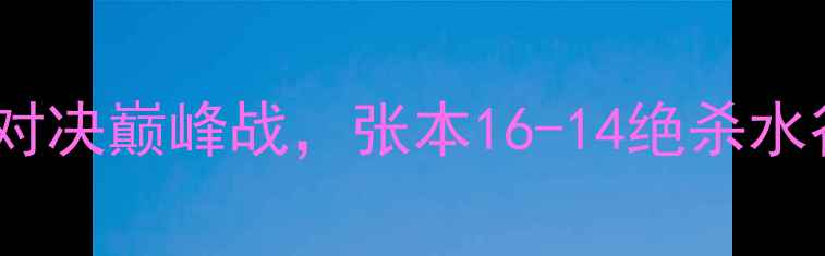 图片 张本智和vs水谷隼：中日对决巅峰战，张本16-14绝杀水谷，国乒为何忧心忡忡？2