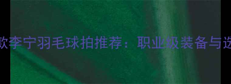 图片 张楠同款李宁羽毛球拍推荐：职业级装备与选购指南